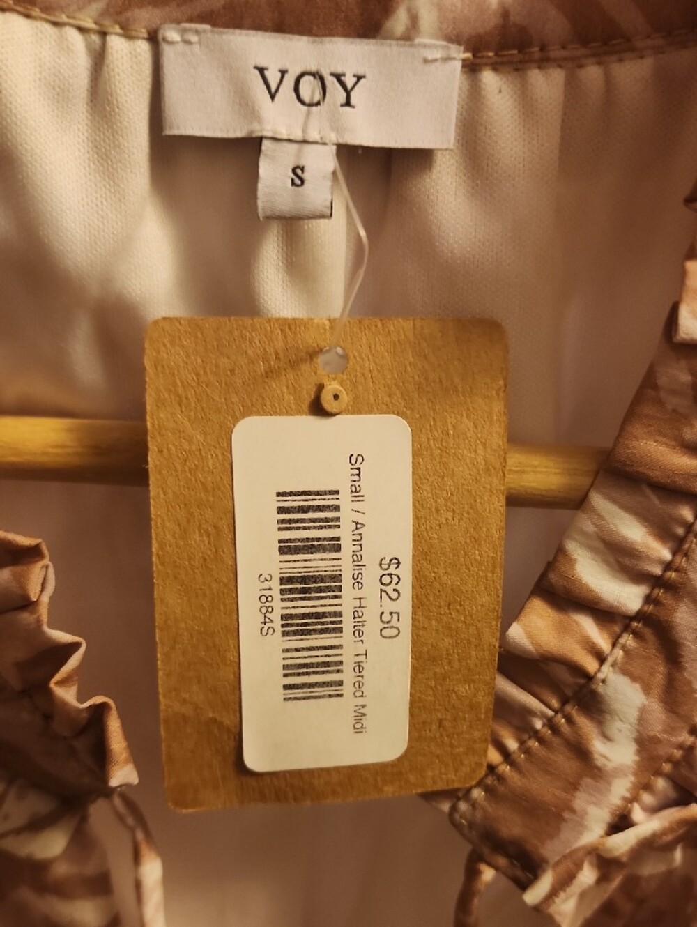 (NWT)Sleeveless Tiered Maxi Dress with Zebra Print - Picture 6 of 7